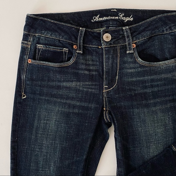 AMERICAN EAGLE ๐ฟ WOMEN ๐ฟ JEANS ๐ฟ STRETCH ๐ SKINNY KICK ๐ DARK WASH - Picture 2 of 9